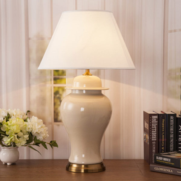 Luna Large Table Lamp - Beige - Image 2