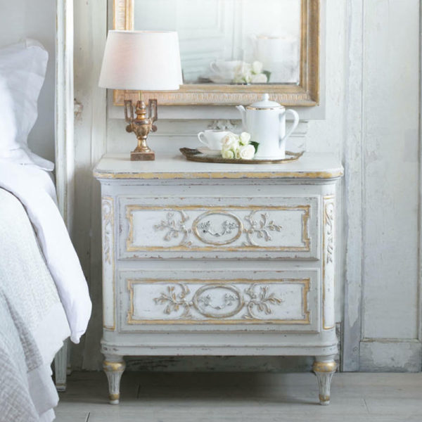 Bronte Fleur de Lis Bedside Table - Image 4