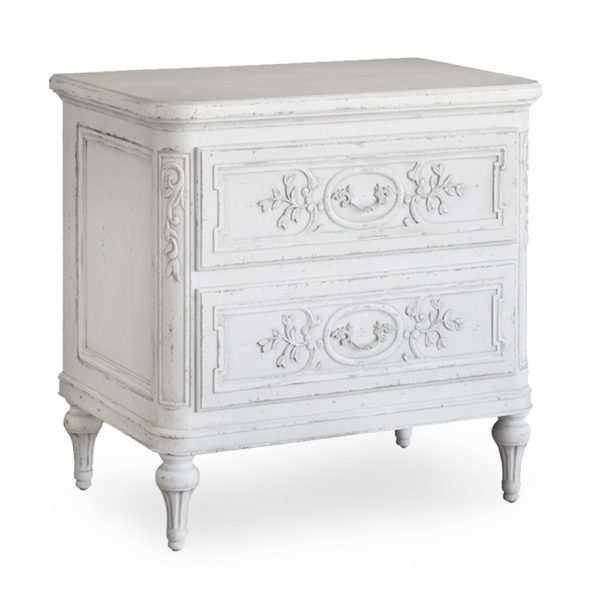 Bronte Wash White Bedside Table