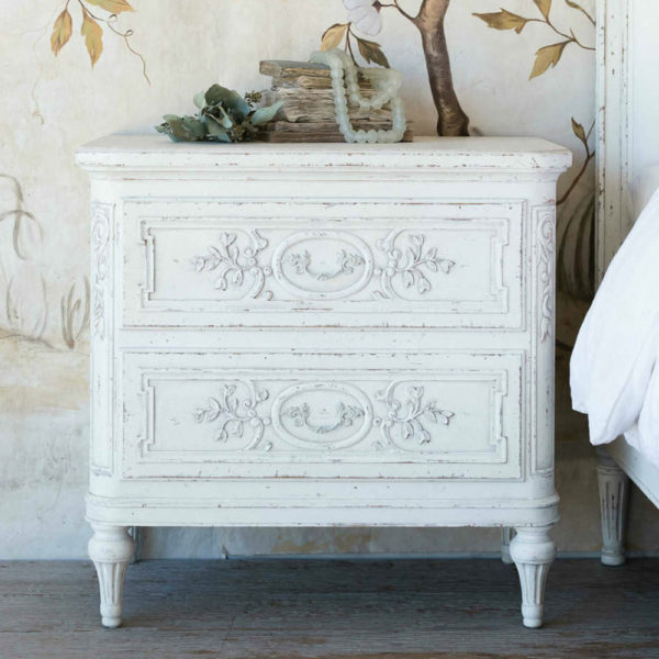 Bronte Wash White Bedside Table - Image 5