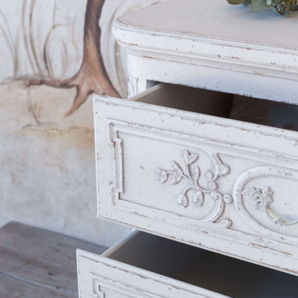 Bronte Wash White Bedside Table - Image 4