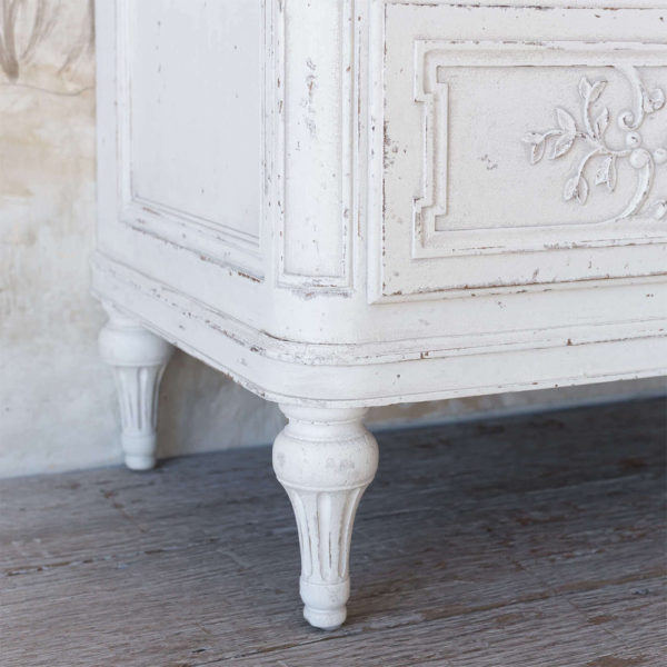 Bronte Wash White Bedside Table - Image 2