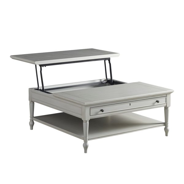 Lift Top Cocktail Table - Soft Gray - Image 3