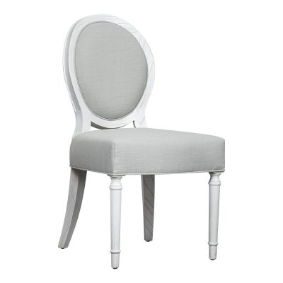 Emmy Dining Chair - White w/ Wood Grain