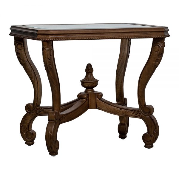Viv Glass Top Rectangle Side Table