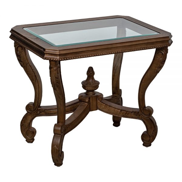 Viv Glass Top Rectangle Side Table - Image 2