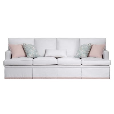Latte 4 Seater Sofa - Fabric Border