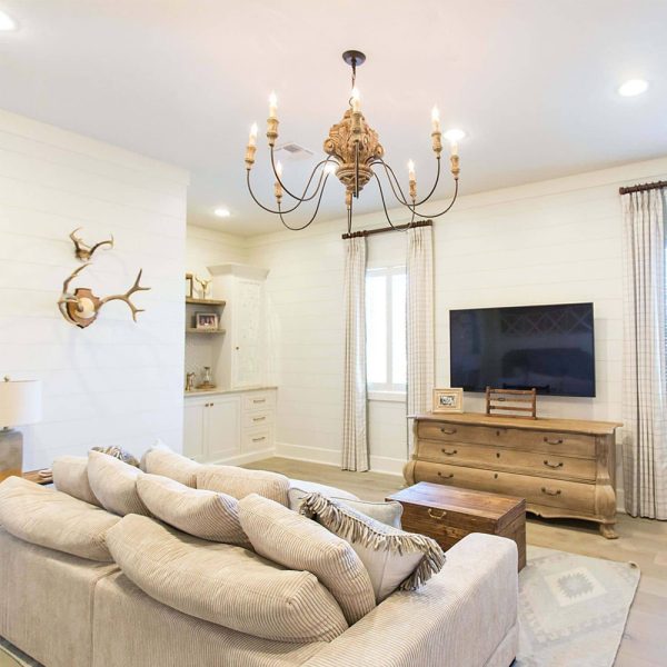Wood Carved Chandelier - Image 2