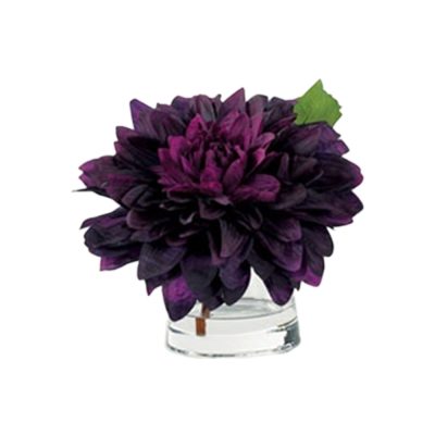 Purple Dahlia Pyramid Vase