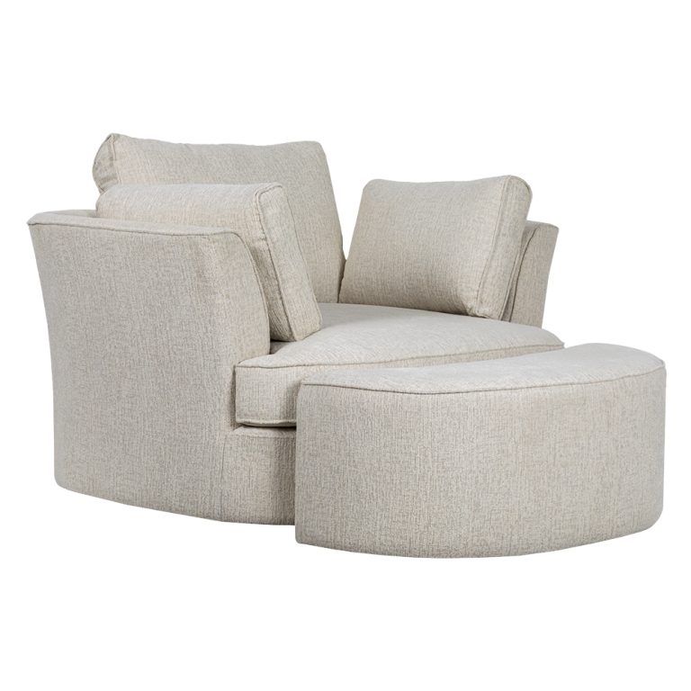 Calia Swivel Chair w/ Ottoman Sophia Home