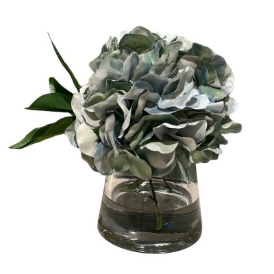 Single Teal Hydrangea in Pyramid