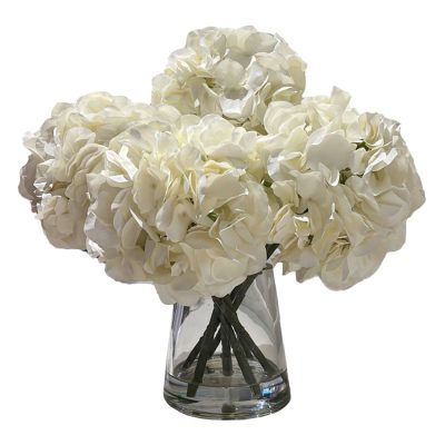 Petite White Hydrangea Centerpiece in Water