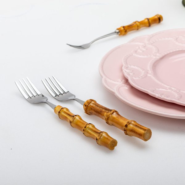 Bamboo 5 Piece Cutlery Set - Image 4