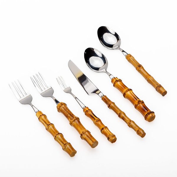 Bamboo 5 Piece Cutlery Set - Image 2
