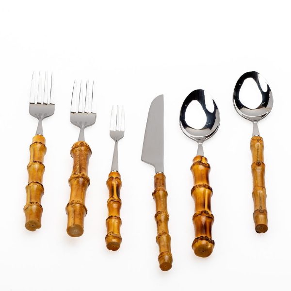 Bamboo 5 Piece Cutlery Set