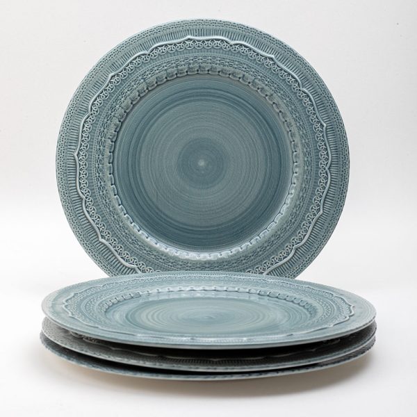 33cm Krisha Charger Plate Blue - Image 2