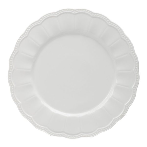 33cm Flower Charger Plate - White