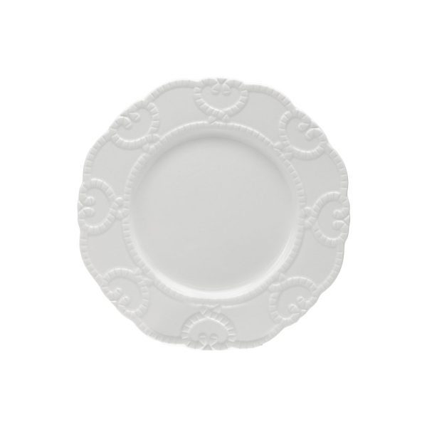 16cm Flower Dessert Plate - White