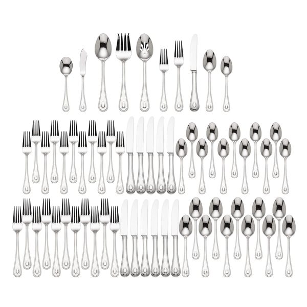 French Perle 65-Piece Flatware Set - Image 3