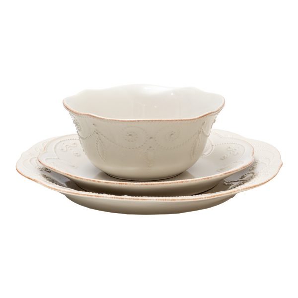 28cm French Perle White Dinner Plate - Image 7