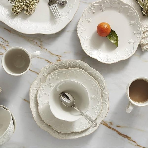23cm French Perle White Accent Plate - Image 6
