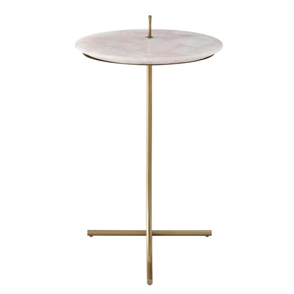 Tranquility White and Gold Accent Table - Image 2