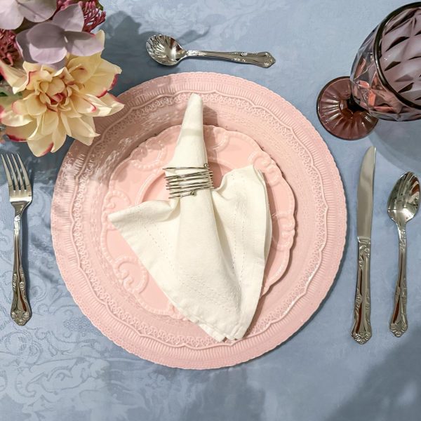 22cm Flower Dessert Plate - Pink - Image 4