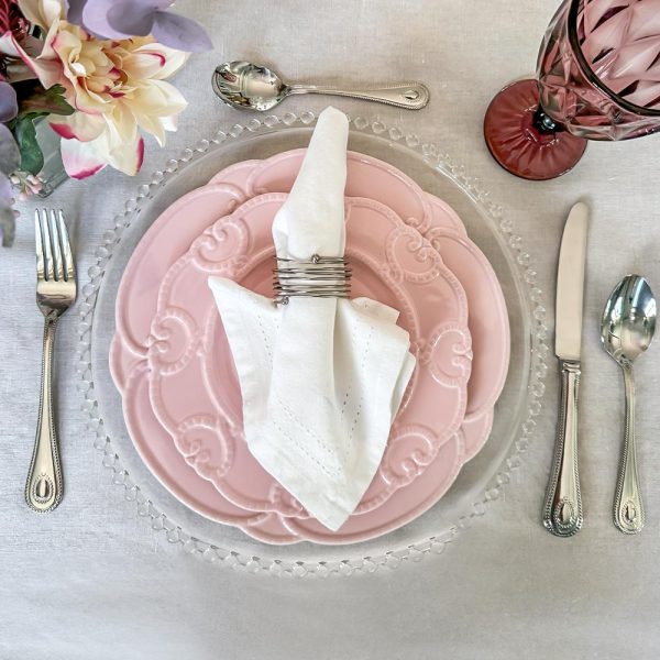 22cm Flower Dessert Plate - Pink - Image 3