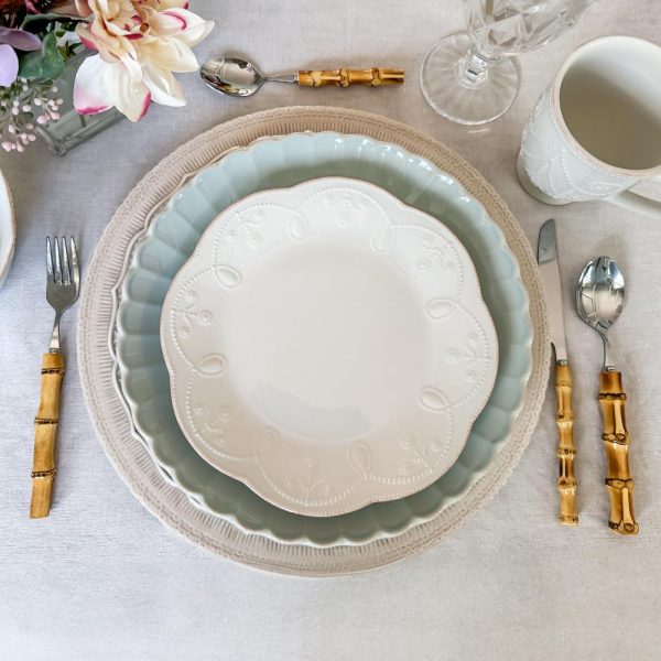23cm French Perle White Accent Plate - Image 3