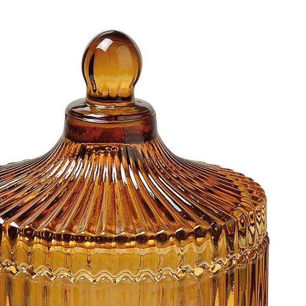 Amber Glass Jar - Image 2