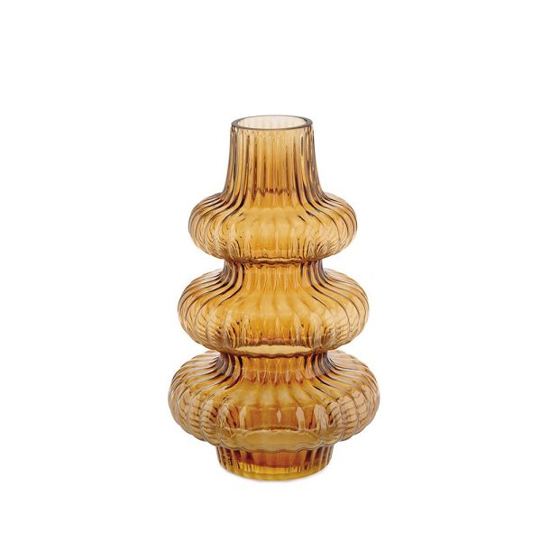 Amber Glass Vase - Image 3