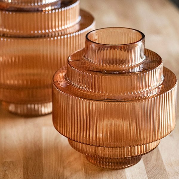 Brown Blown Glass Flowerpot - Image 4