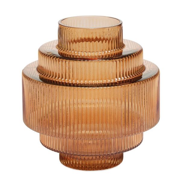 Brown Blown Glass Flowerpot - Image 3