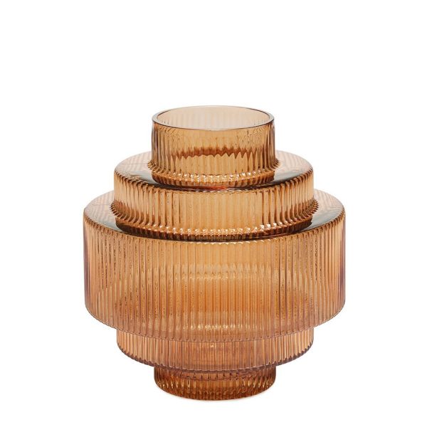 Brown Blown Glass Flowerpot - Image 2