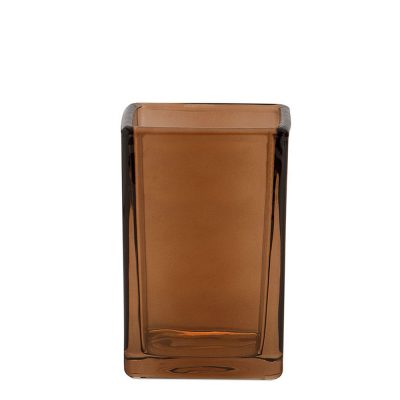 Brown Glass Toothbrush Holder