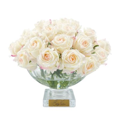 37 Rose Buds in Blush and Gold Badge