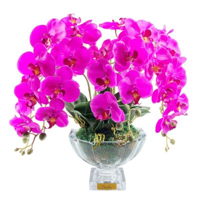 Centerpiece Tall Purple Orchids