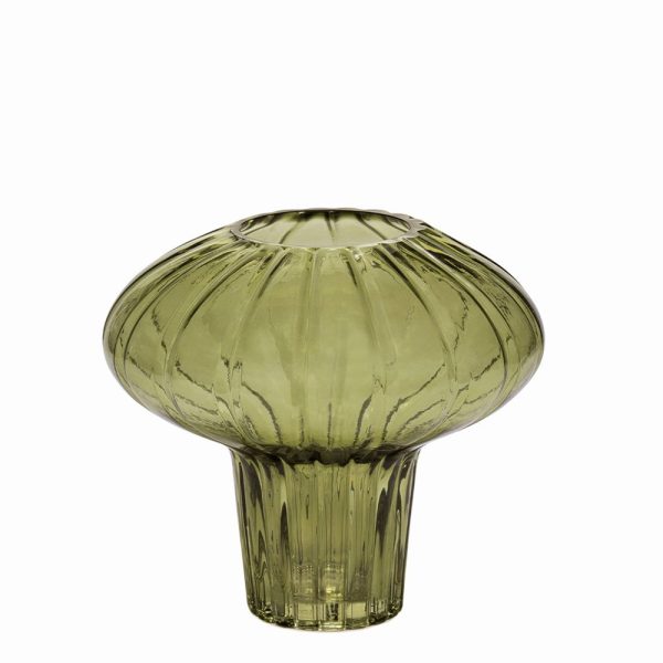 Green Blown Glass Flowerpot - Image 2