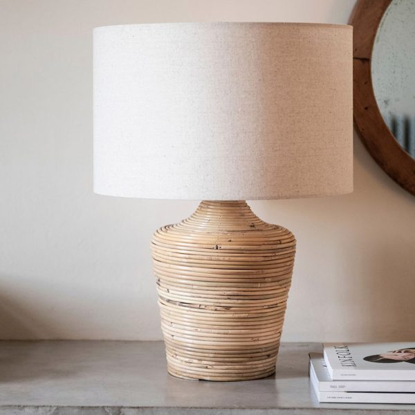 Linen Rattan Table Lamp - Image 2