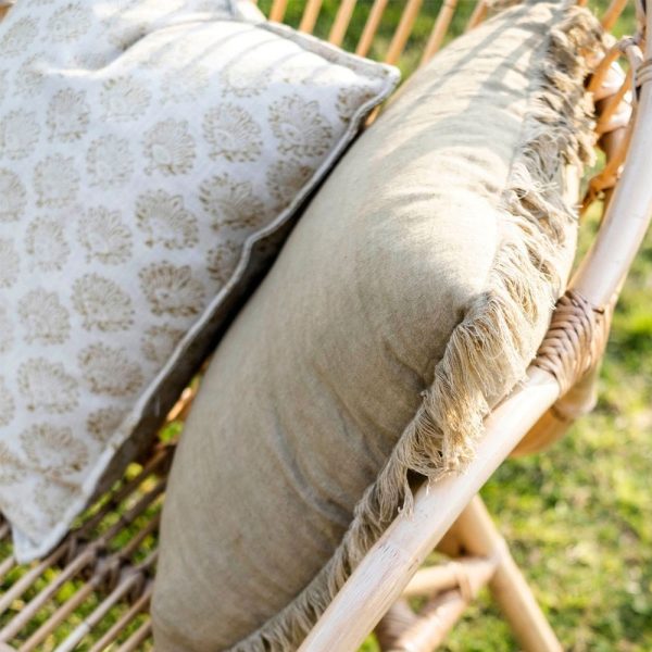 Mahe Ocher Linen Cushion - Image 2
