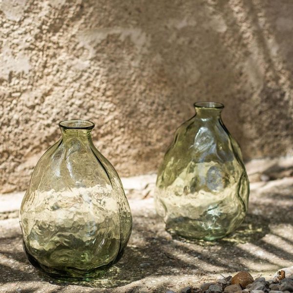 Organic Green Glass Vase - Image 4