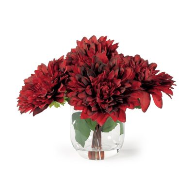Burgundy Dahlia in Water Centerpiece
