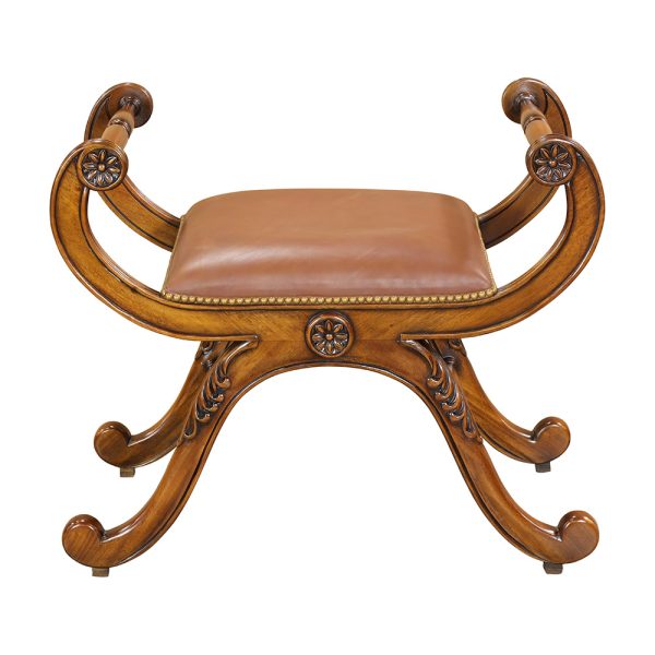 Brunswick Leather Stool - Image 2