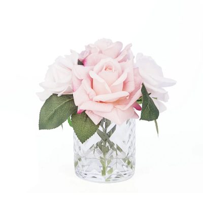 Herringbone Flower - Mixed Pink Roses