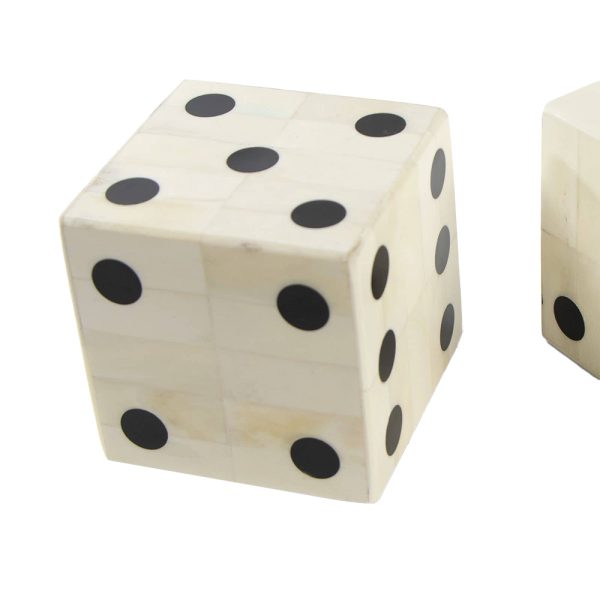 Oversized Bone Gaming Dice Pair - Image 2