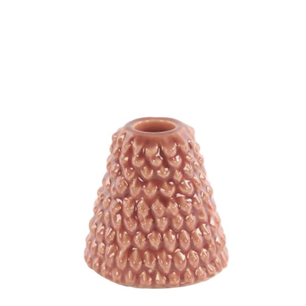 Knobby Coral Pink Taper Holder - Image 3