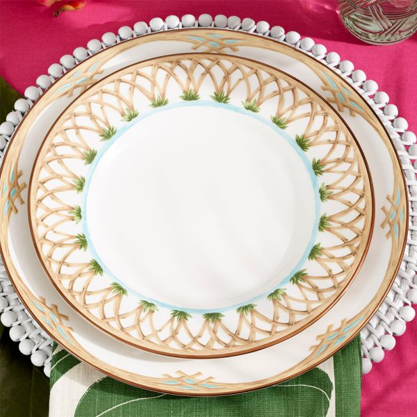 24cm British Colonial Bamboo Accent Plate - Image 2