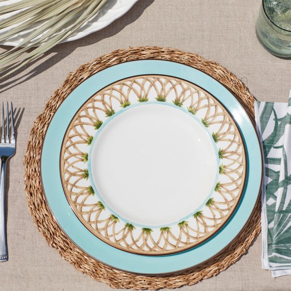 24cm British Colonial Bamboo Accent Plate - Image 3
