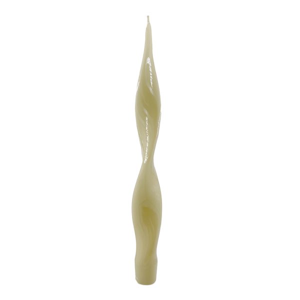 Smoky Quartz Brown Shiny Spiral Candle
