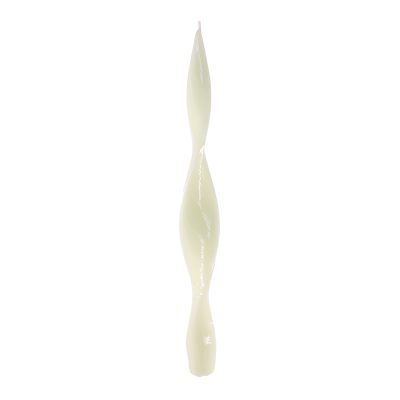 Silent White Shiny Spiral Candle
